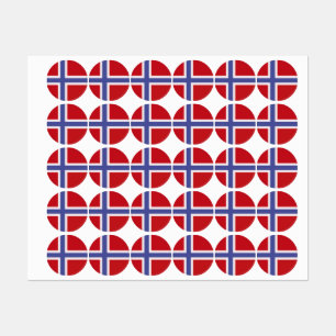 Etiquetas Bandera de Noruega