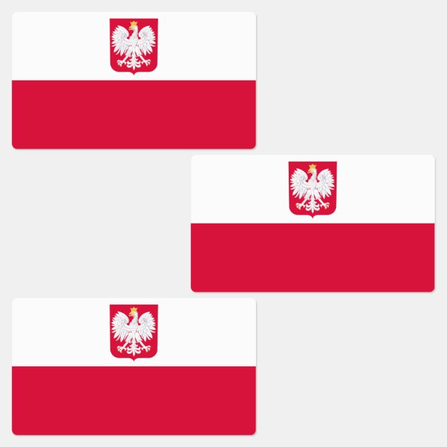 Etiquetas Bandera de Polonia (Grupo)