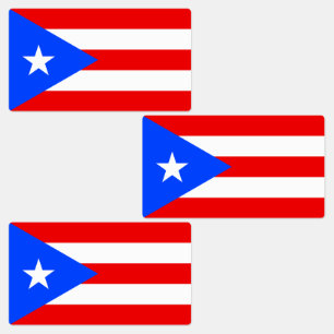 Etiquetas Bandera de Puerto Rico