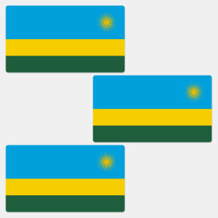 Etiquetas Bandera de Ruanda