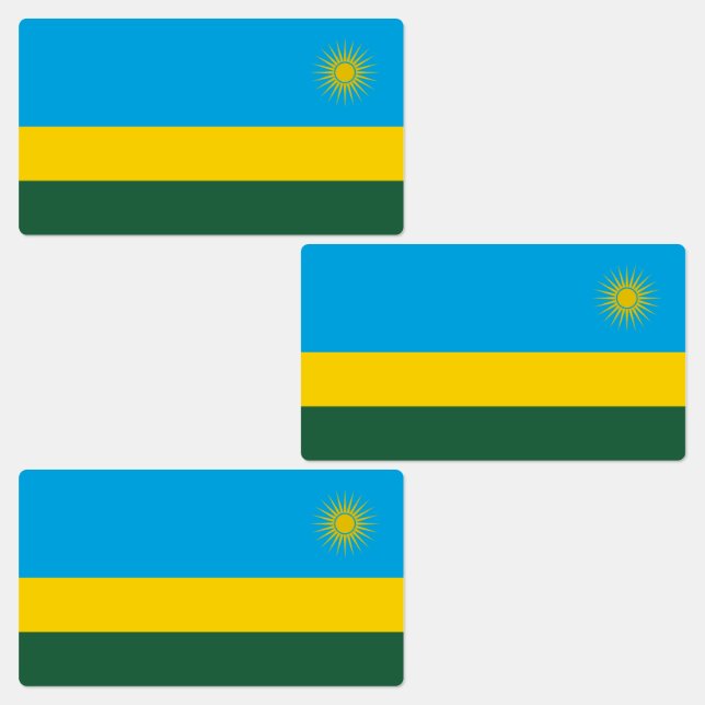 Etiquetas Bandera de Ruanda (Grupo)