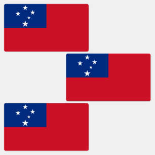 Etiquetas Bandera de Samoa