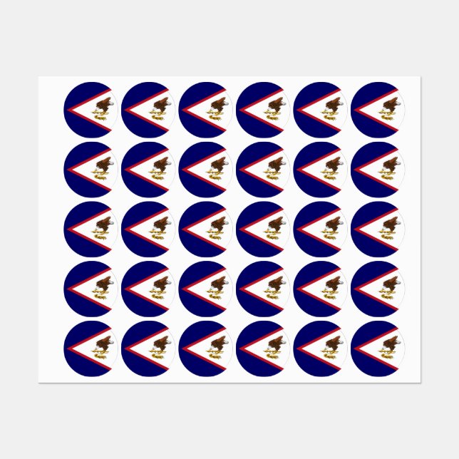 Etiquetas Bandera de Samoa Americana (Hoja)