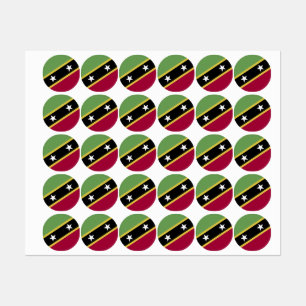 Etiquetas bandera de San Cristóbal y Nieves