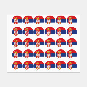 Etiquetas Bandera de Serbia