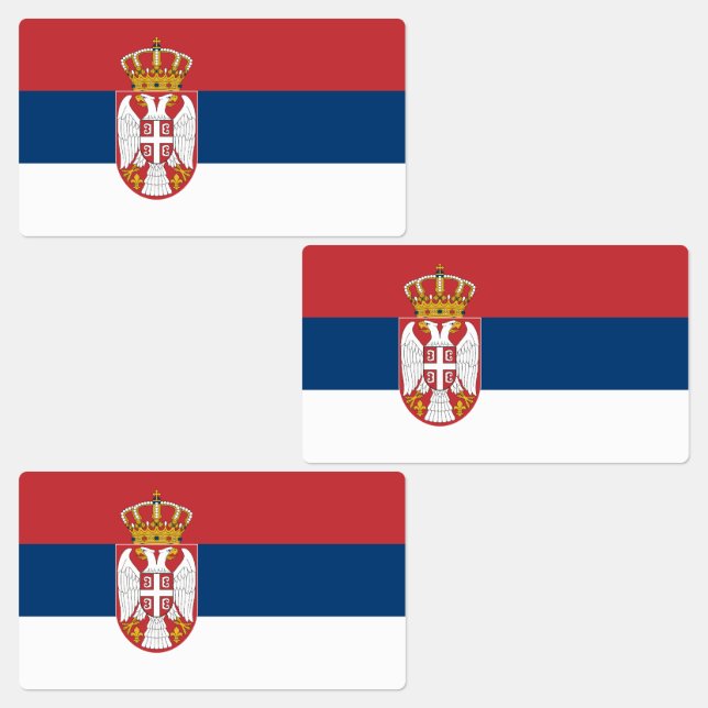 Etiquetas Bandera de Serbia (Grupo)