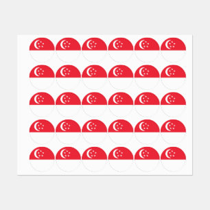 Etiquetas Bandera de Singapur