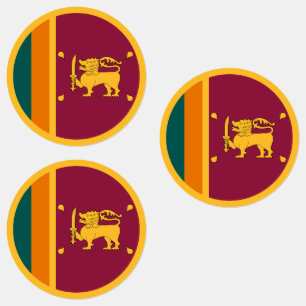 Etiquetas Bandera de Sri Lanka