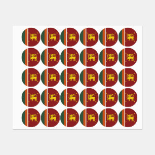 Etiquetas Bandera de Sri Lanka