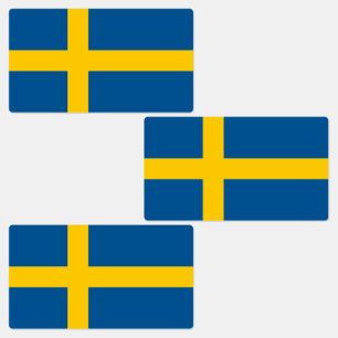 Etiquetas Bandera de Suecia