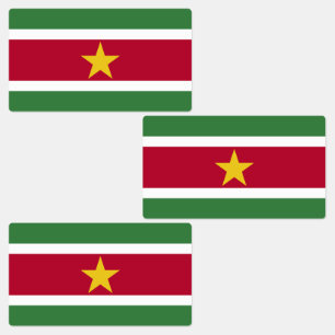 Etiquetas Bandera de Surinam