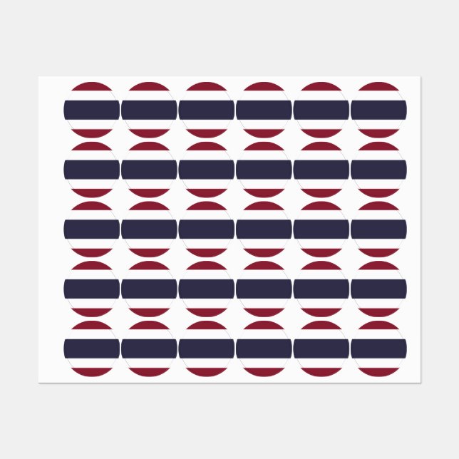 Etiquetas Bandera de Tailandia (Hoja)