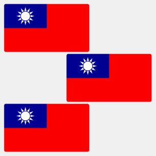 Etiquetas Bandera de Taiwán