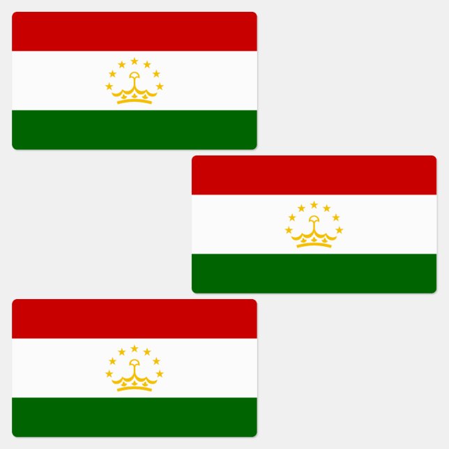 Etiquetas Bandera de Tayikistán (Grupo)