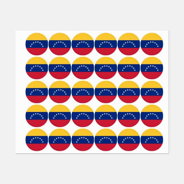 Etiquetas Bandera de Venezuela (Hoja)