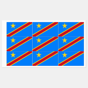 Etiquetas Bandera del Congo Kinshasa