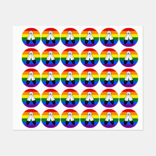Etiquetas bandera del orgullo de dos espíritus de SlipperyJo