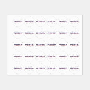 Etiquetas Bandera estadounidense de la libertad para regalo 