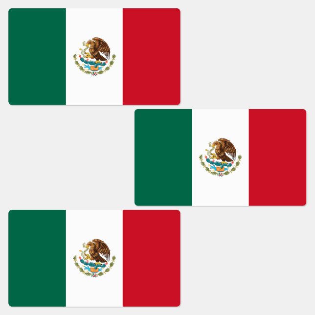 Etiquetas Bandera Mexicana (Grupo)