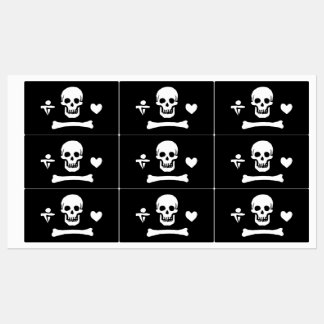 Etiquetas Bandera pirata de Stede Bonnet Jolly Roger