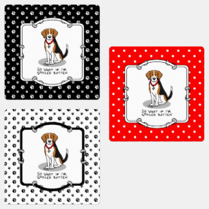 Etiquetas Beagle podrido podrido (tricolor 3) Perro Funny