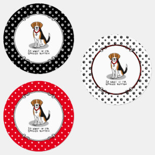 Etiquetas Beagle podrido podrido (tricolor 3) Perro Funny