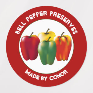 Etiquetas Bell Pepper Preserve
