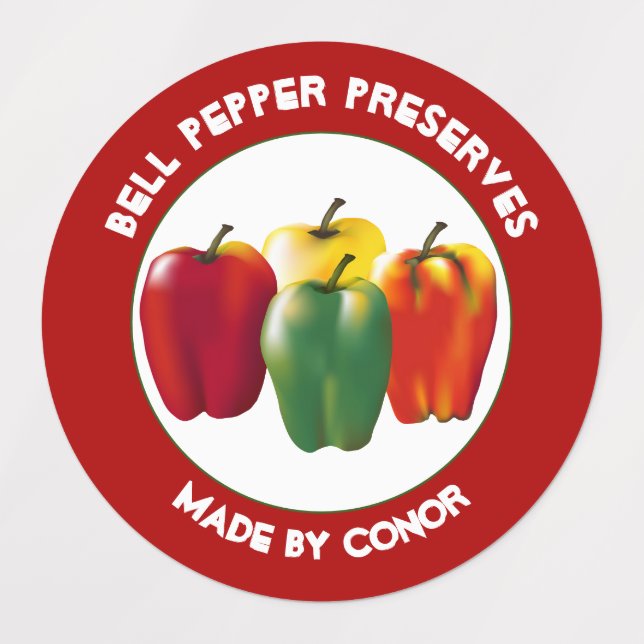 Etiquetas Bell Pepper Preserve (Diseño 1)