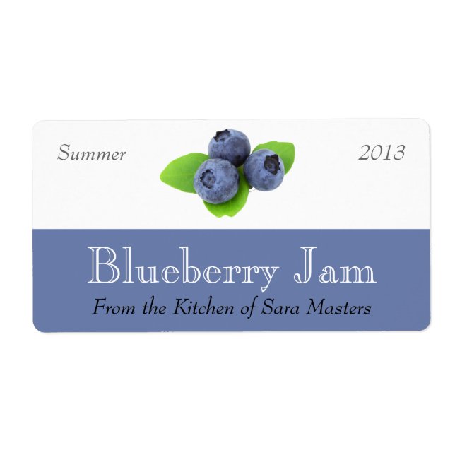 Etiquetas Blueberry Jam Canning (Frente)