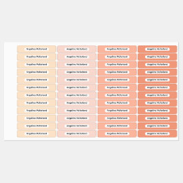 Etiquetas Blush Tones Palette Kids Name Organizational 
