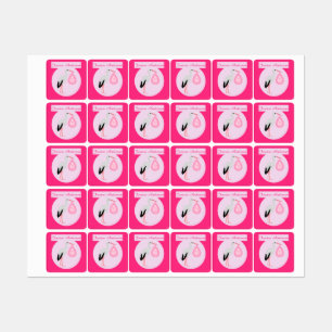 Etiquetas Bonito Bebé Rosa Chica Tormenta Personalizado Ropa
