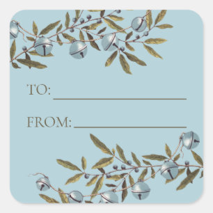 Etiquetas botánicas de las campanas navideñas anti