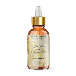 Etiquetas Botella de suero de cosméticos impermeables de oro