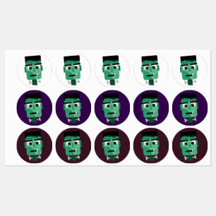 Etiquetas Cabeza del Monstruo de Frankenstein