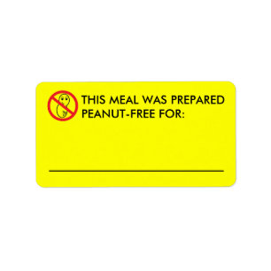 Etiquetas Cacahuete-Libres de la comida