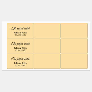 Etiquetas Caja de cerillas para boda Perfect Match – Edición