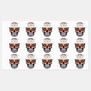 Etiquetas Calavera de Azúcar