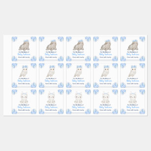 Etiquetas Calcomanía para baby shower de animales árticos de