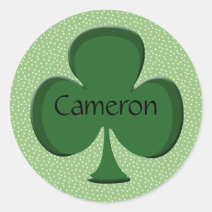 Etiquetas Cameron Shamrock Name