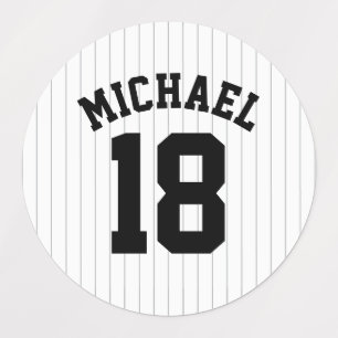 Etiquetas Camiseta de béisbol con nombre y número personaliz