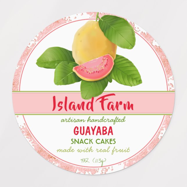 Etiquetas Cañón de frutas de guayaba (Diseño 1)