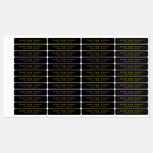 ETIQUETAS CARNE PURA DE COLOR ROJO HECHO CON AMOR DE ABEJAS 