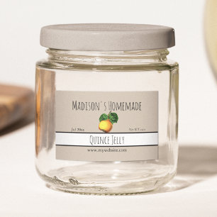 Etiquetas caseras Quince Jelly