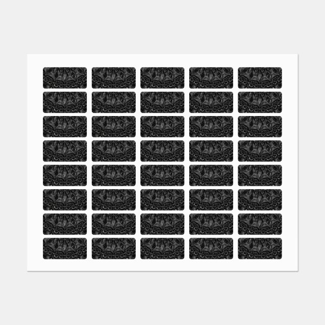 Etiquetas Charcoal Mandala  Labels (Hoja)