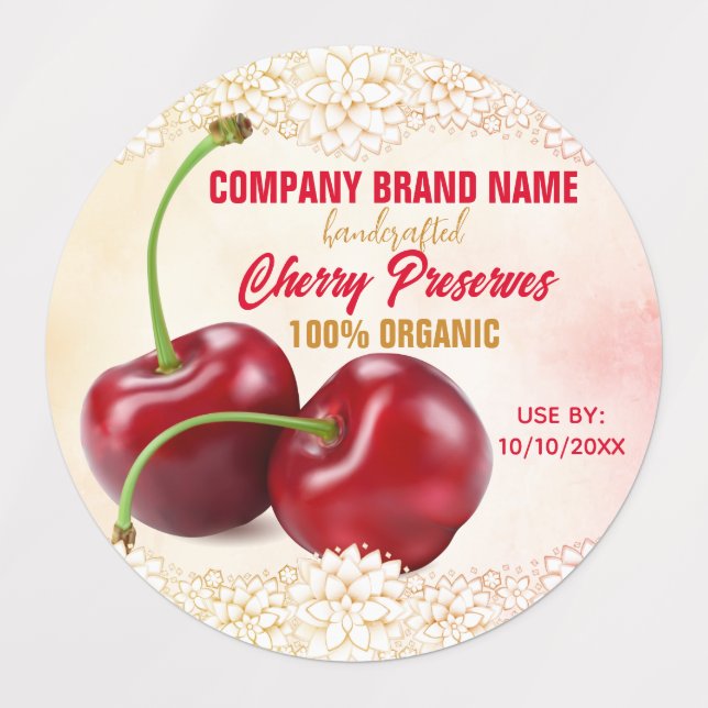 Etiquetas Cherry Fruit (Diseño 1)