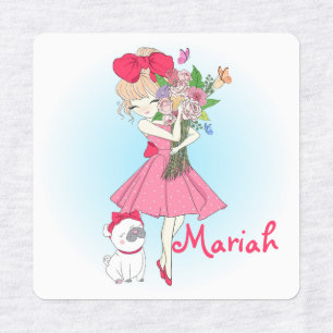 Etiquetas Chica de moda con Pug