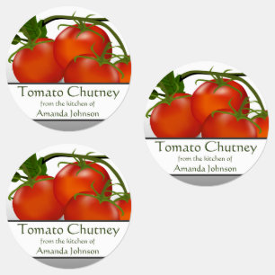 Etiquetas Círculo de cañón de tomate Chutney