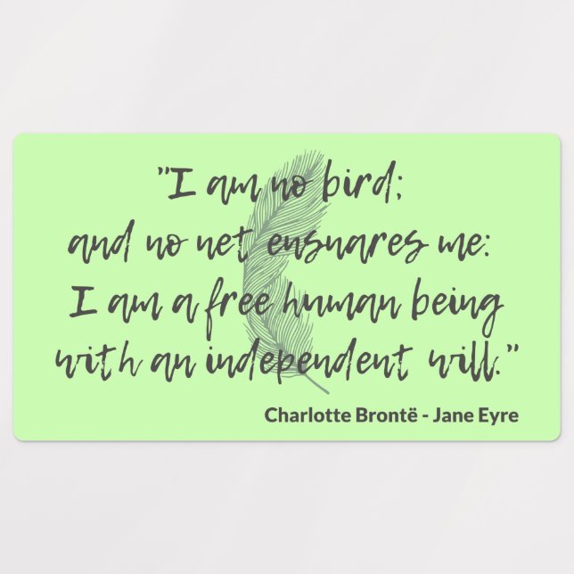 Etiquetas Cita II de Jane Eyre (Diseño 1)