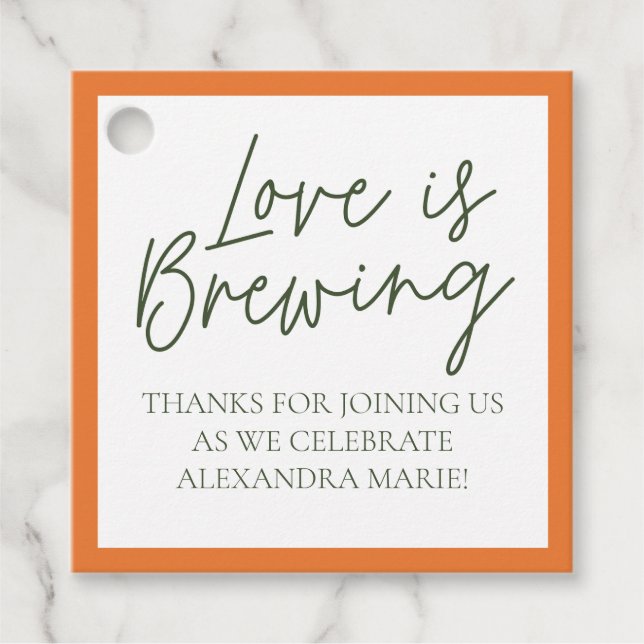 Etiquetas Citrus Bridal Shower Favor (Anverso)