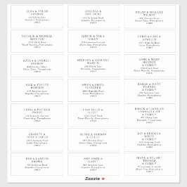 Etiquetas clásicas de dirección de invitado de Bod